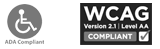 WCAG Compatible. Ada Compilance